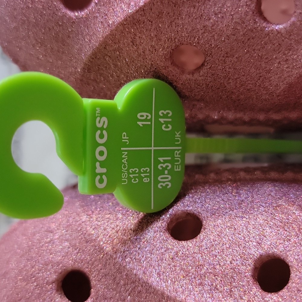 Crocs Girl's Baya Glitter Clog. C13 - Picture 14 of 15